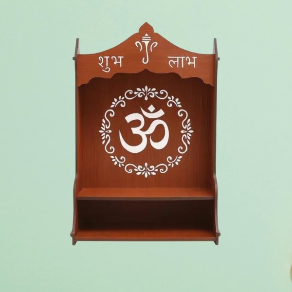 Wooden Wall Mounted Pooja Mandir