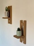 Minimal Wooden Wall Shelf for Plant & Home Décor | Modern Floating Display Shelf