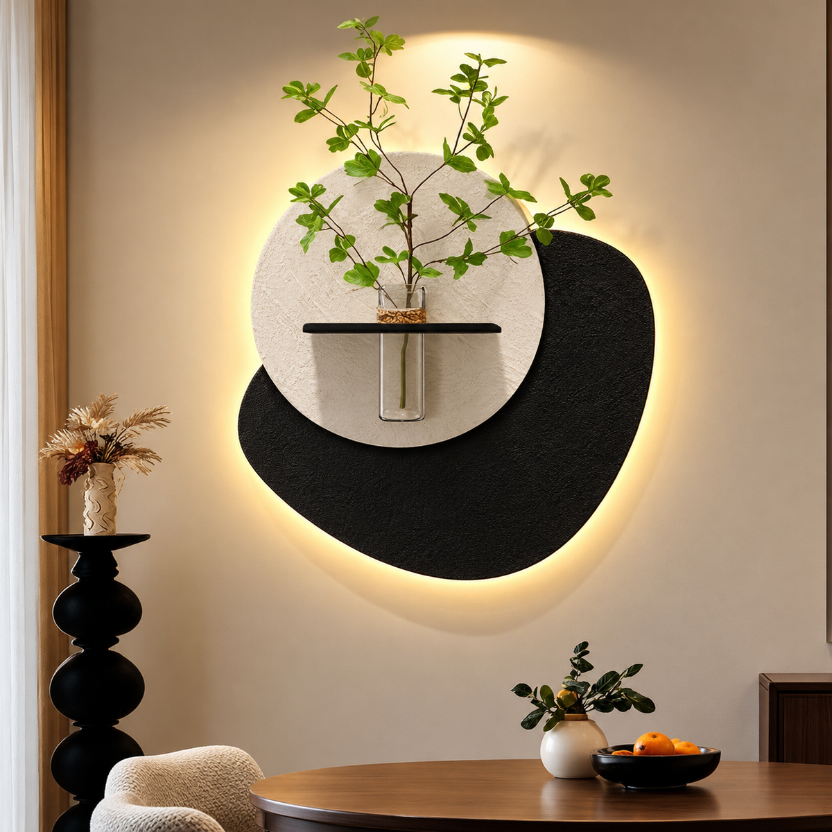 Modern Aura Botanical Wall Art with Backlight