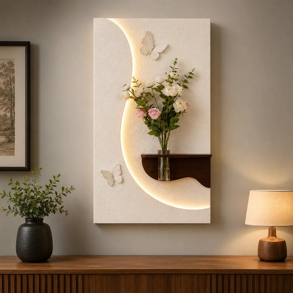 Crescent Glow Butterfly Wall Art