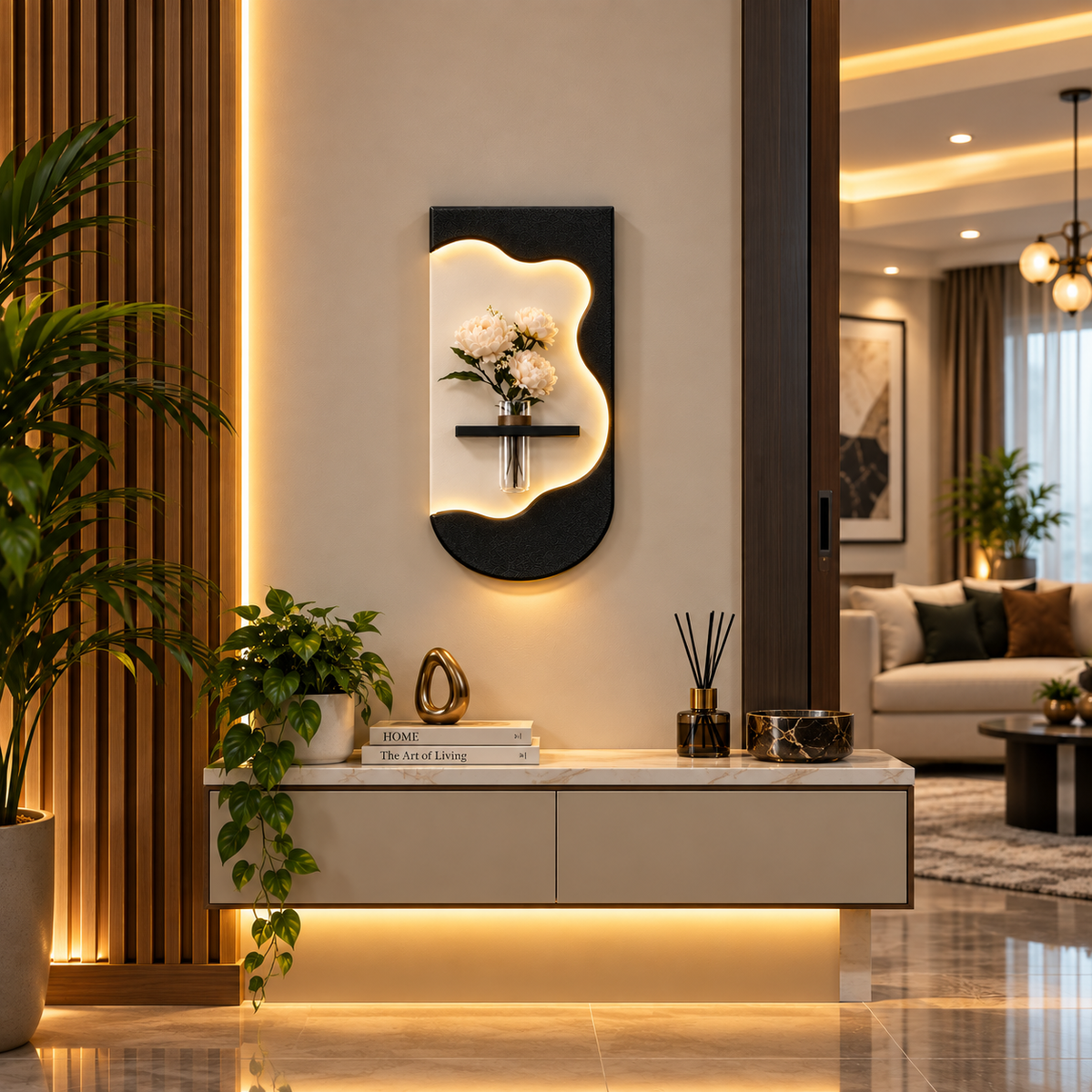 Modern Luxe Floral LED Wall Art