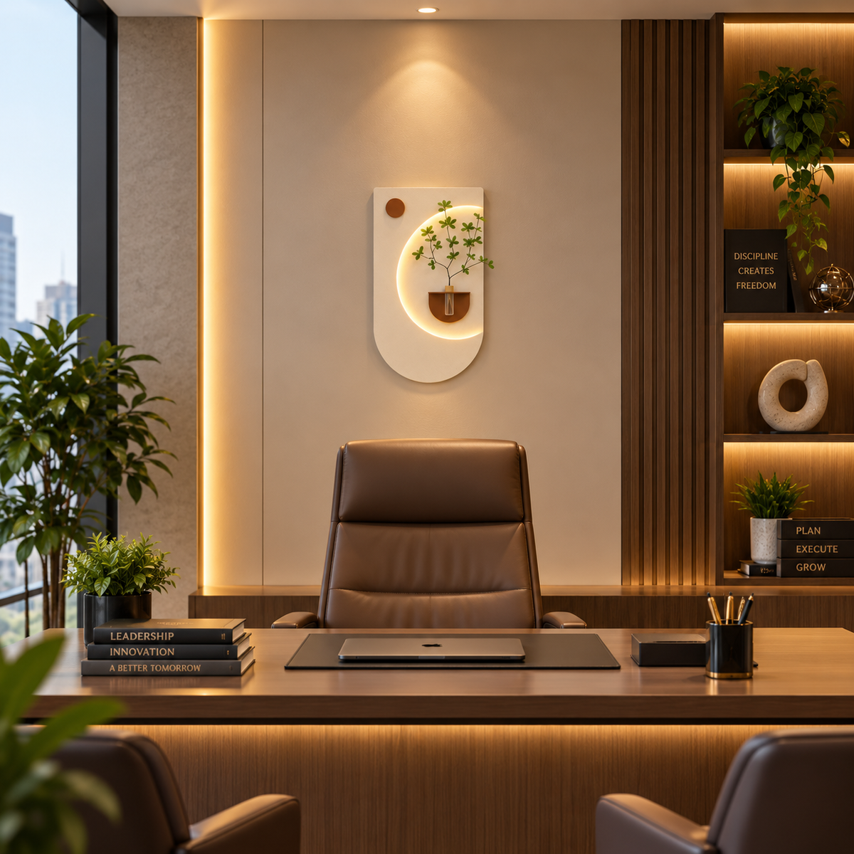 Modern Botanical Glow Panel