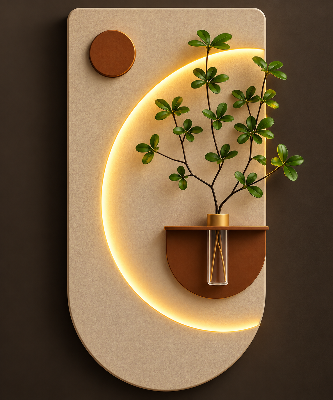 Modern Botanical Glow Panel