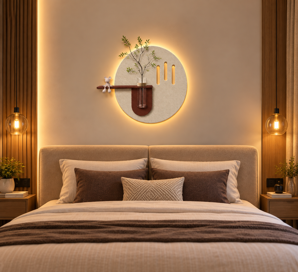 Modern Organic Circle Wall Shelf