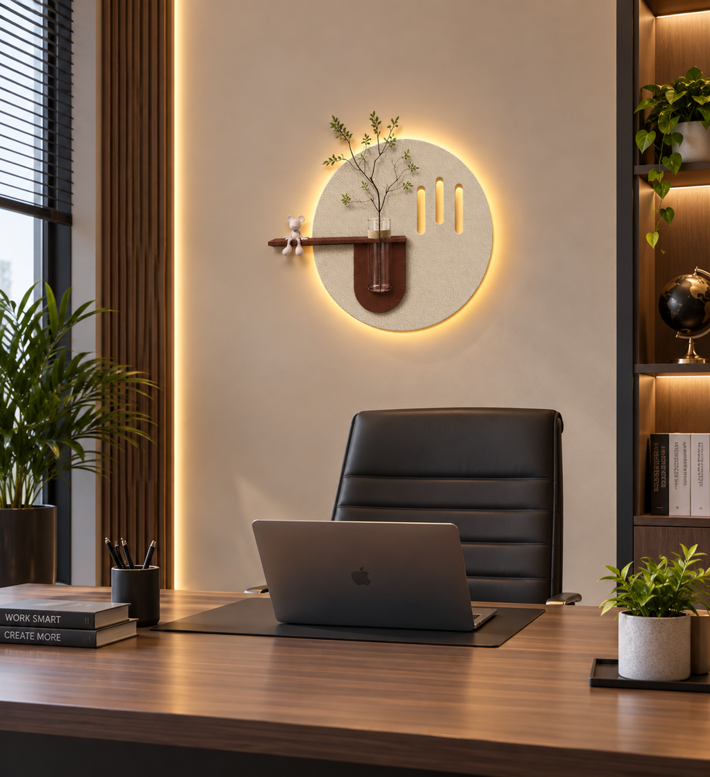 Modern Organic Circle Wall Shelf