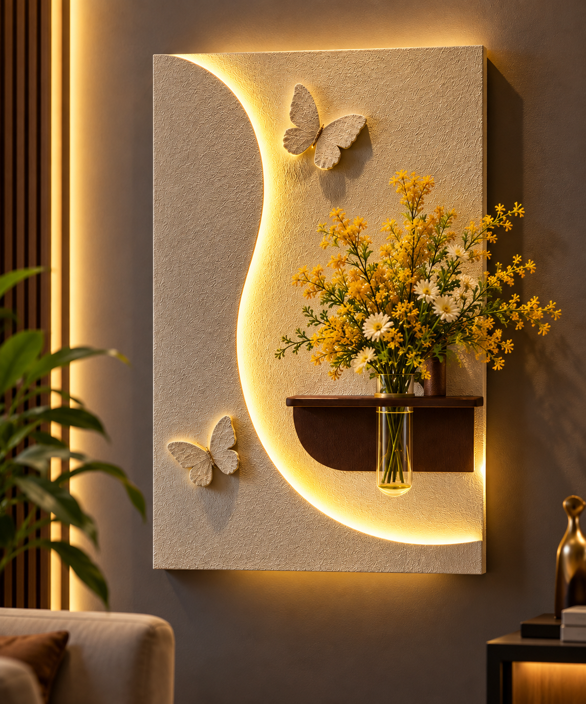 Crescent Glow Butterfly Wall Art