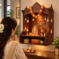 Wooden Foldable Pooja Mandir
