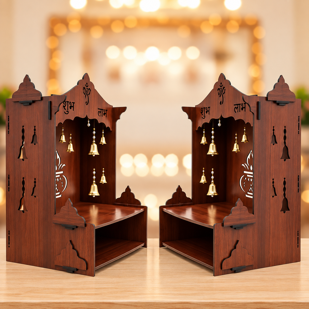 Wooden Foldable Pooja Mandir
