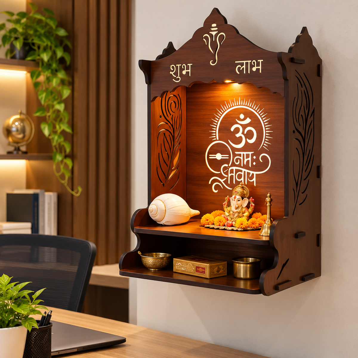 Premium Wooden Pooja Mandir