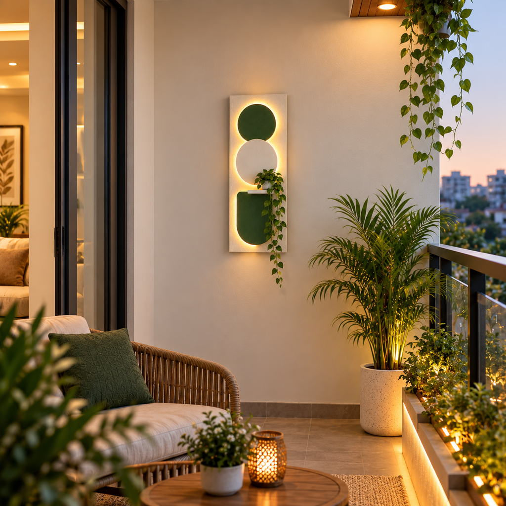 Modern LED Wall Shelf with Decorative Display