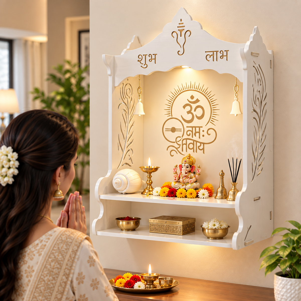 Premium Wooden Pooja Mandir