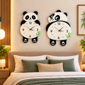 Panda Duo Wall Clock Combo