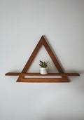 Modern Triangle Wooden Wall Shelf | Geometric Floating Shelf for Home Décor