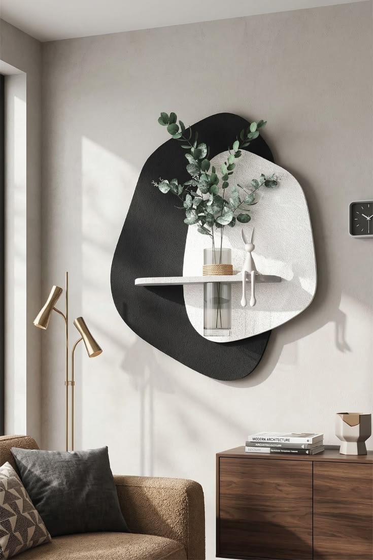 AuraGlow Organic LED Wall Shelf