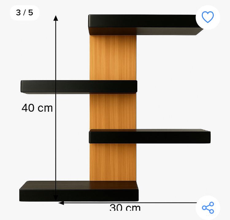 Luxury wall shelf wooden
