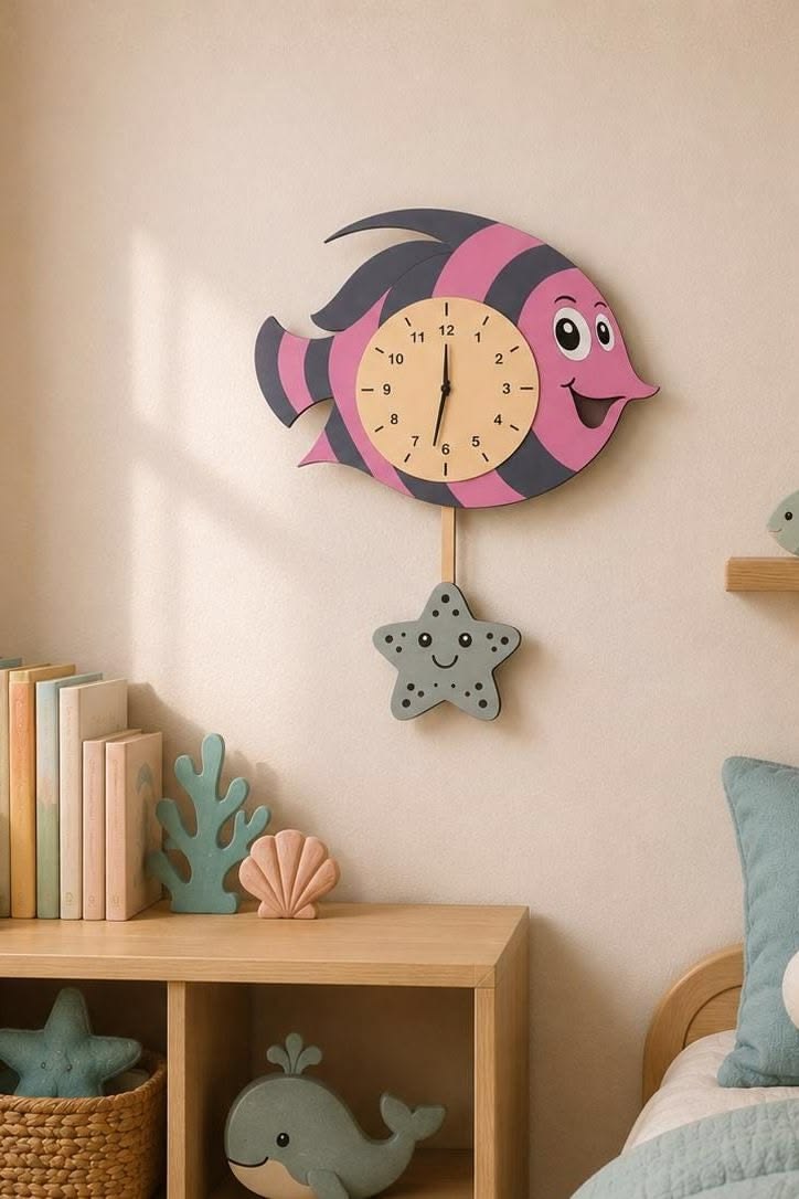 Premium  Wall Clock Fish